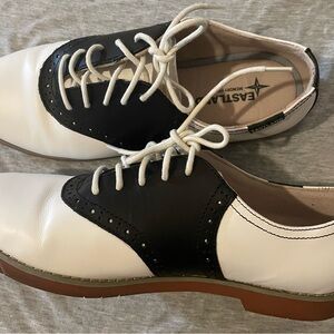 Eastland Black and White Flats & Loafers